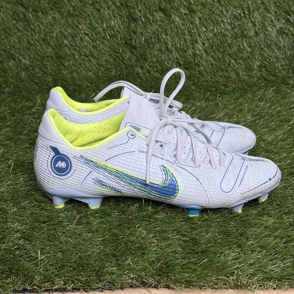 Nike Mercurial Vapor 14 Academy Soccer Cleats White Blue 5.5Y DJ2869-054